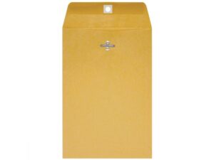 Sobre Kraft, Amarillo, Cierre engomado y con Broche Metálico, Tamaño Catálogo (25.4 x 33 cm), 105 grs., Caja c/100