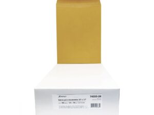 Sobre Kraft, Amarillo, Cierre engomado, Tamaño Catálogo (25.4 x 33 cm), 90 grs., Caja c/100