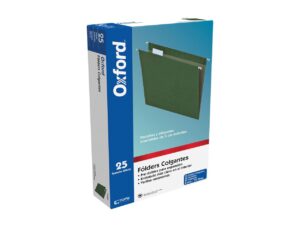 Fólder Colgante Oxford, Tamaño Oficio, Verde Tradicional, Ceja 1/5, Caja c/25