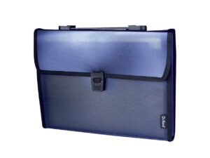 Archivo Expansible Oxford, tamaño carta, color azul, 13 divisiones, etiquetas incluidas, cierre de broche, con asa, polipropileno