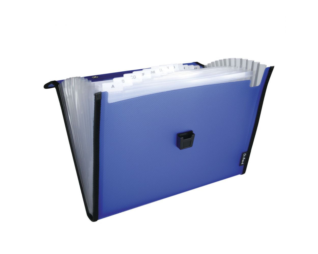 Archivo Expansible Oxford, tamaño carta, color azul, 13 divisiones, etiquetas incluidas, cierre de broche, con asa, polipropileno - Imagen 2