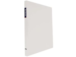Carpeta con Palanca Oxford, tamaño carta, color blanco, para 60 hojas, palanca metálica para sujeción de documentos, polipropileno