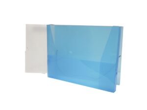 Caja Portadocumentos Oxford, tamaño carta, color surtido: azul y blanco, gran capacidad, cierre elástico, polipropileno