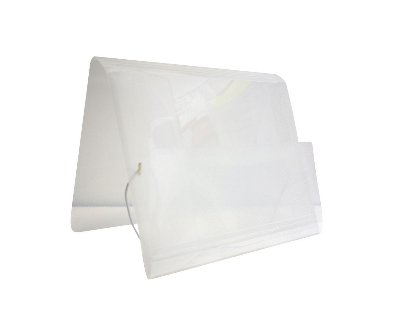 Fólder Portadocumentos Oxford, tamaño carta, color blanco, cierre elástico, triple solapa, polipropileno - Imagen 2