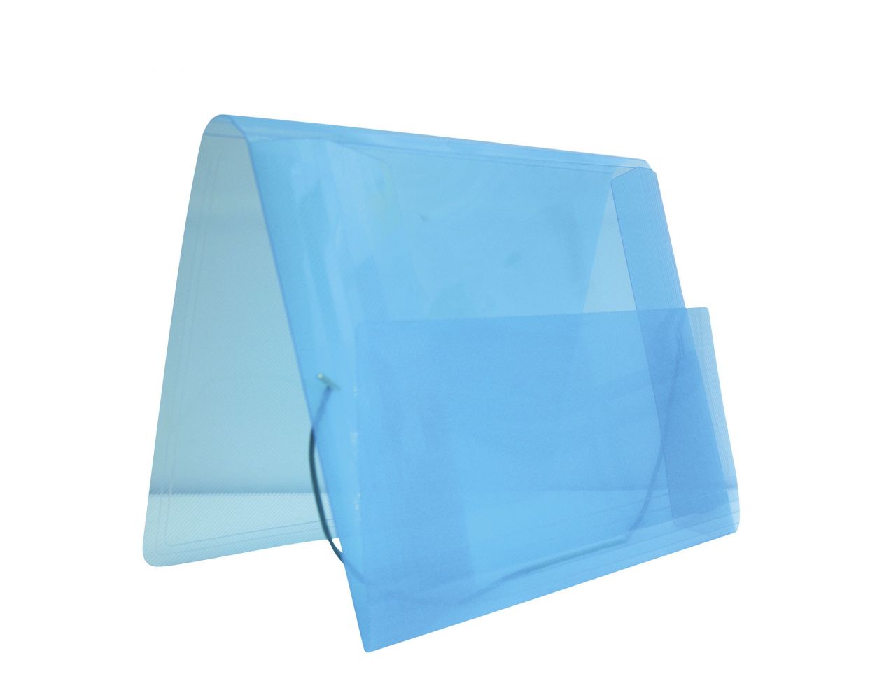 Fólder Portadocumentos Oxford, tamaño carta, color azul, cierre elástico, triple solapa, polipropileno