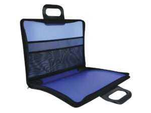 portafolio c/cierre color azul